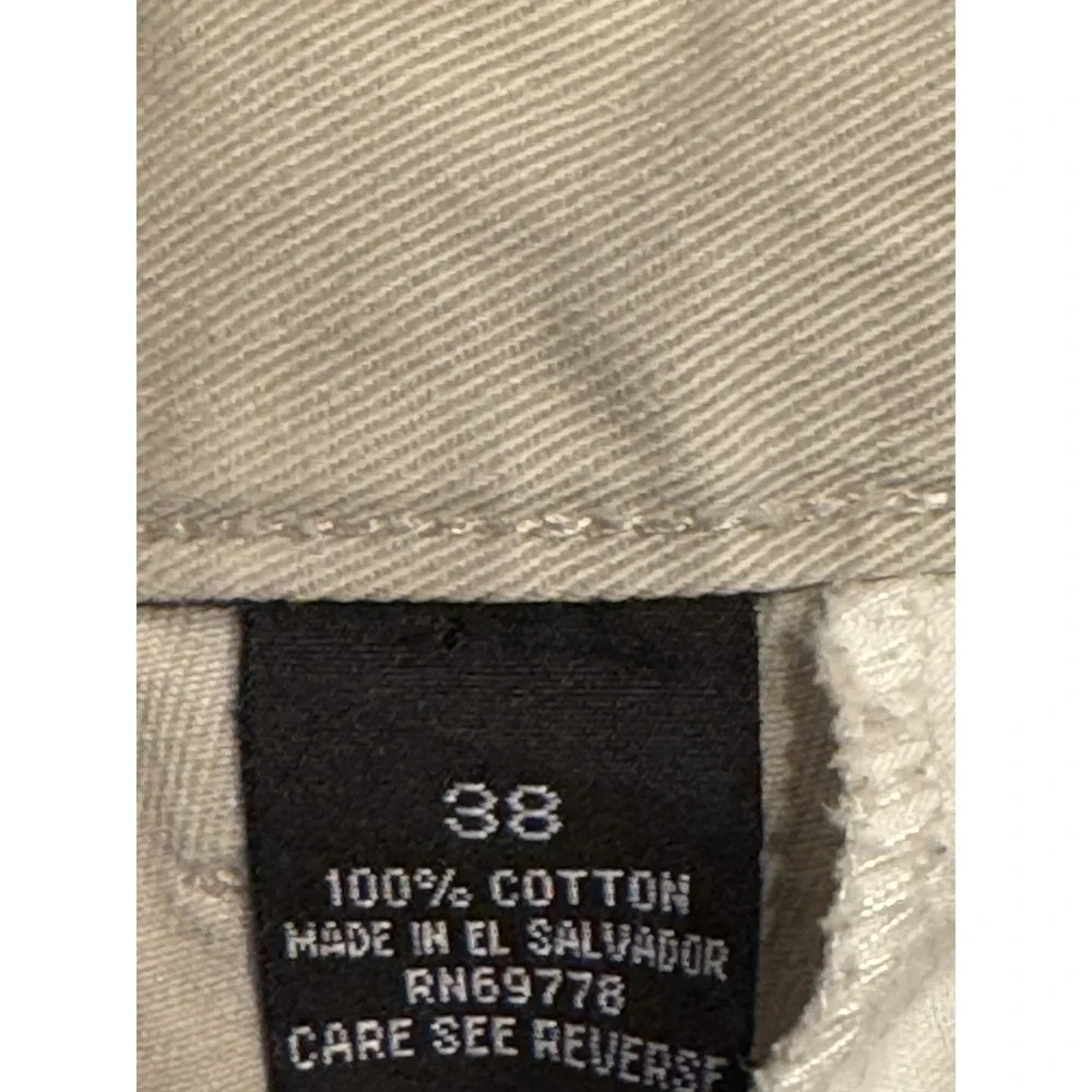 Foot Locker Mens 38 Cargo Shorts Khaki 100% Cotton Twill Flat Front Outdoor